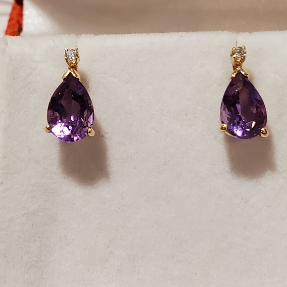 Amythest Earrings - Picture 2 of 6